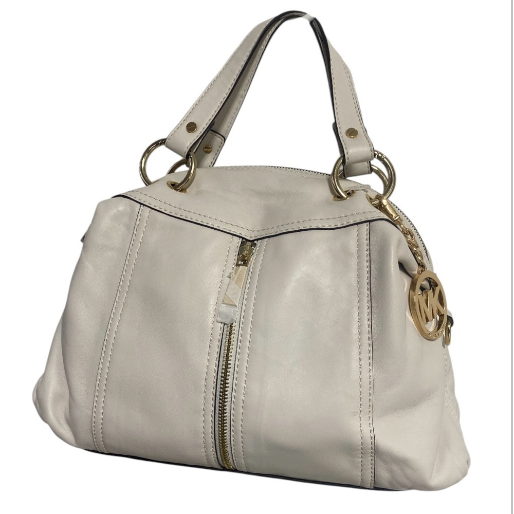 MICHAEL Michael Kors Moxley Vanilla Leather Convertible Satchel NWT